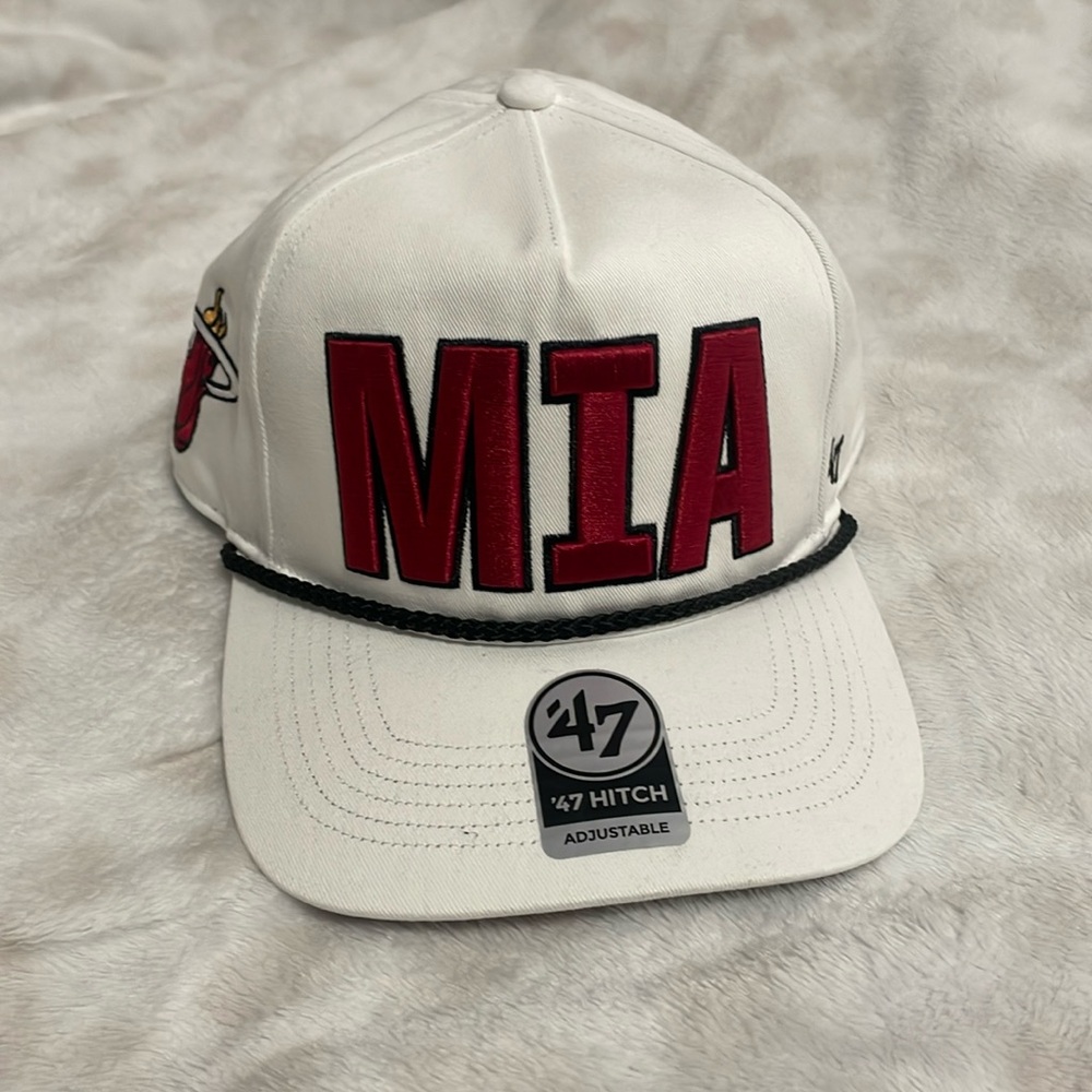 Miami Heat Hat - one size fits all with adjustable feature in back- NEW! UNISEX